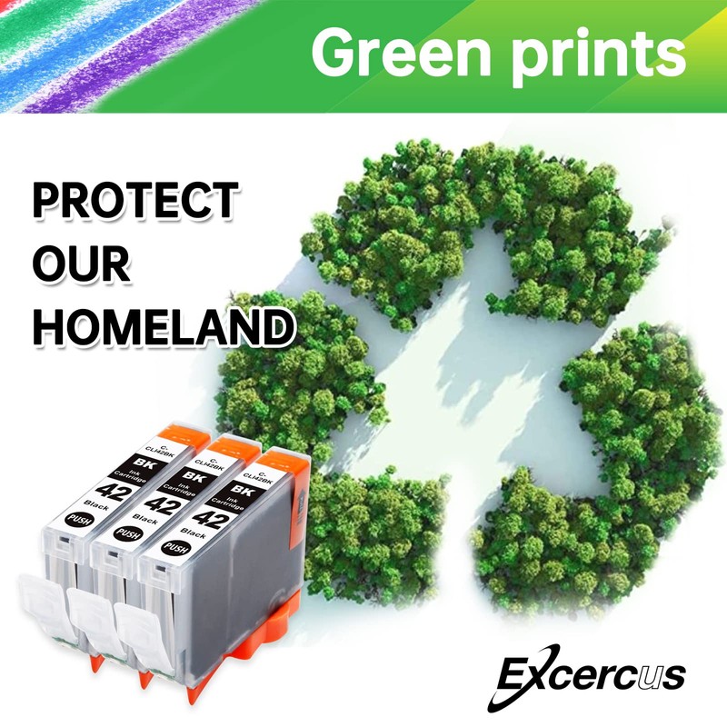 EXCERCUS Compatible Ink Cartridges Replacement for Canon CLI-42 CLI42 Ink