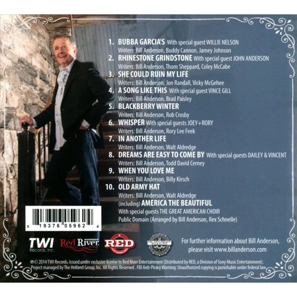BILL ANDERSON LIFE! NEW CD