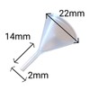3 x Very Small (Tiny) Food Safe Plastic Funnels 2.1cm
