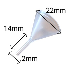 3 x Very Small (Tiny) Food Safe Plastic Funnels 2.1cm Mouth (Internal) Diameter Filling Funnel for Atomizers & Small Bottles & Vapes