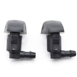 MACHSWON Dual Hole Windshield Window Washer Nozzle 2 Pcs Black Plastic Fit for Toyota
