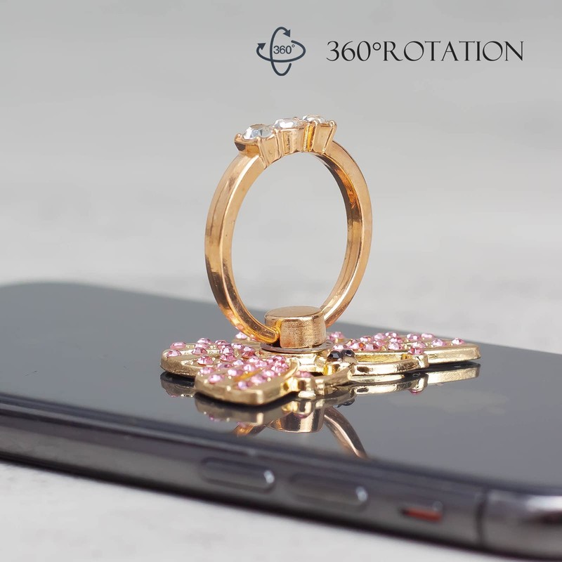 [2 Packs] Butterfly Glitter Bling Bling Phone Ring Holder, Sparkle