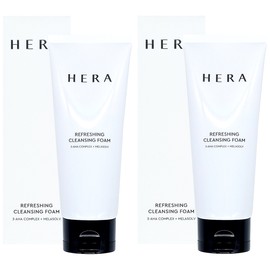Hera 헤라 리프레싱 클렌징 폼 160g + 160g 저자극폼클렌징 멜라솔브 리뉴얼 Hera Refreshing Cleansing Foam 160g + 160g Low-Irritation Foam Cleansing Melasolve Renewal [Refreshing Cleansing Foam 160g + 160g (NEW)]