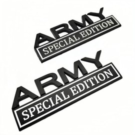 2pack Army Special Edition Emblems, Army Car Emblem 3D Badge Decal Car Truck Replacement Compatible with Universal Vehicle, Car, Truck, SUV, Army Deca