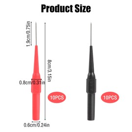 Measuring Tips for Multimeter 0.7 mm Test Probe Piercing Needle Probe Test Tip Banana Plug Multimeter Test Lead Probe Insulation Piercing Sample Pack of 20