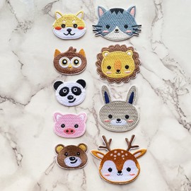 8Rabbit 21 Pcs Set Animal Patches Iron On Boys Appliques Embroidery Girls Animal