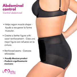 New Form iMom Postpartum Belly Band - Tummy Control Underwear for Women High Waisted C Section Recovery Body Shaper Fajas Postparto para Mujer Black