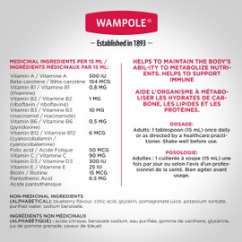 WAMPOLE Wampole Multivitamins Liquid C Adults Daily Intake C Fast Liquid Absorption C 350 ml (Pack of 1)