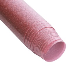 GTUFOTE - Vinilo de transferencia de calor con purpurina para camisetas, 12 x 8 pies, planchar rosa con purpurina, Outlast 50+ lavados, vinilo con purpurina rosa para todos los trazadores, sin