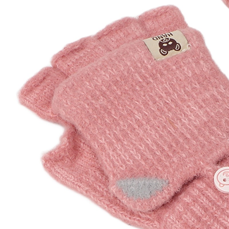 USB Heated Gloves Mitten Men Women Winter Knitted Fingerless Hand