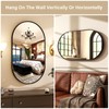HARRITPURE 20"x28"Oval Bathroom Mirror Wall Mounted Chic Brushed Metal Frame