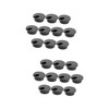 Housoutil 20pcs Cable Hole Cover for Computer Desk Black Wiring