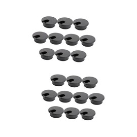 Housoutil 20pcs Cable Hole Cover for Computer Desk Black Wiring Ducts Swivel -top Practical Wire Organizer for Home Office and Study Desks