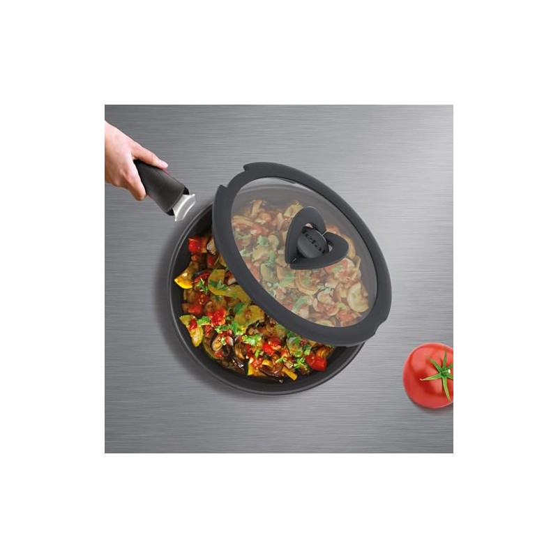Tefal L98467 Glass Lid 28 cm Space-Saving Suitable for Ingenio