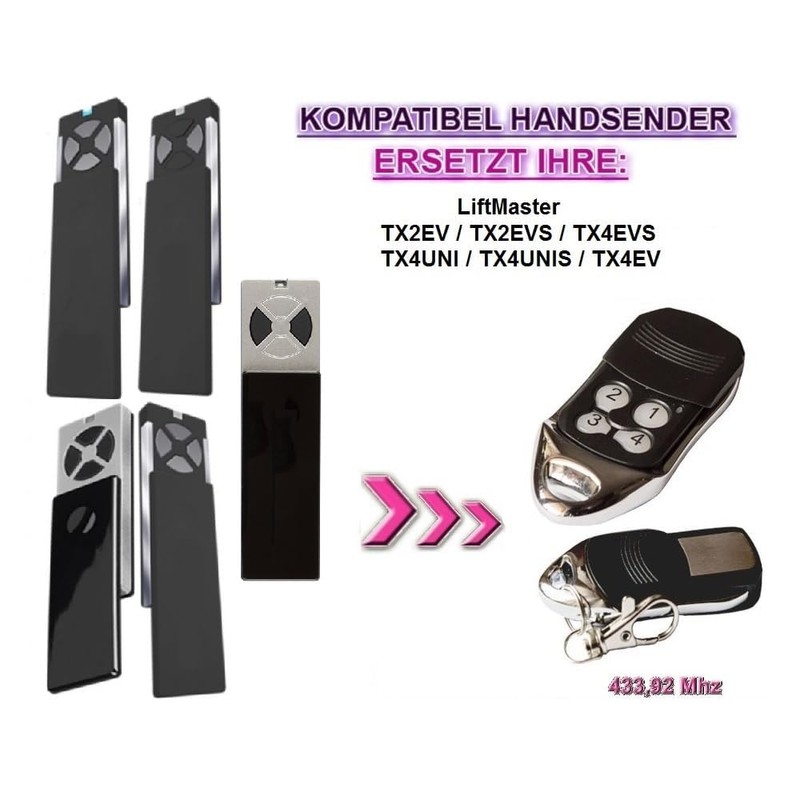 Liftmaster TX2EV / TX4EV / TX2EVS / TX4EVS / TX4UNI