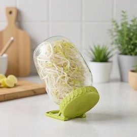 Sprout Jar Lids, Beans Germination Cover, Wide Mouth Sprouting Lid with Bracket for Beans, Alfalfa, Plants, Vegetables, Broccoli