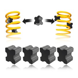 4PCS Rubber Coil Spring Spacers,Heavy Duty Front Coil Spring Booster Kit for 1" to 1.5" Coil Spring Lift,Universal Rubber Lift Blocks Car Accessories for Most Cars Trucks SUVs (4PCS)