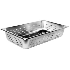 Soro Essentials- Full Size 4" Deep Stainless Steel Perforated Anti-Jamming Steam Table Pan- Chafer Food Pan Stackable Anti-Jam Steam Pan for Hotel Restaurant Supplies Party Buffet Event Catering