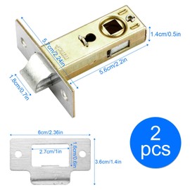 Rumyve Tubular Latches,Door Locks Designed for Spring Lever Door Handles,45mm Tubular Locks