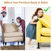 3.5-Inch Furniture Sliders for Carpet & Hardwood Floors, 8PCS Reusable