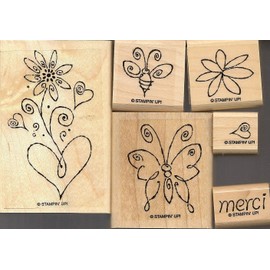 STAMPIN UP- MERCI - MOUNTED SET OF 6 by Stampin' Up