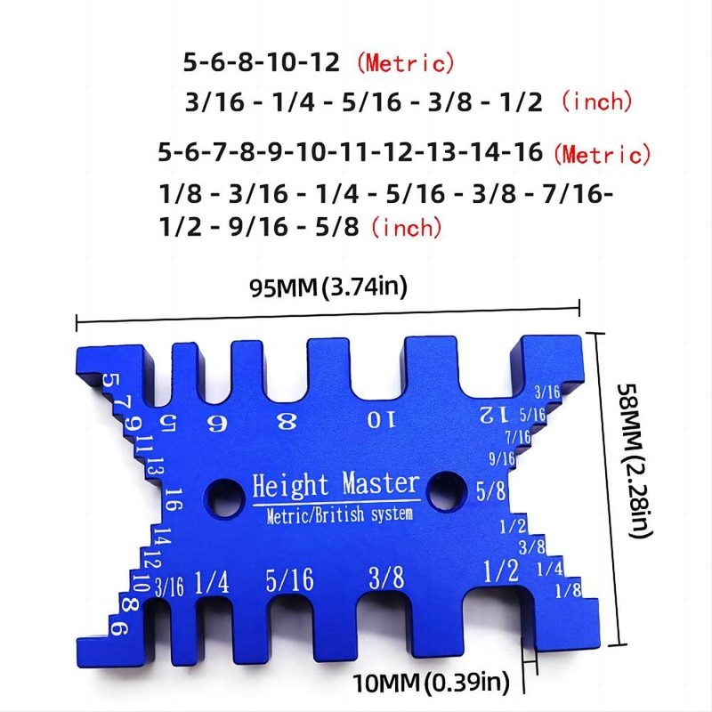 KETIPED High Precision Aluminum Dovetail Jig Metric and Imperial Tenon