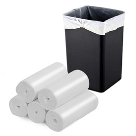 13-15 Gallon Trash Bags Biodegradable Trash Bags Compostable Garbage Bags Recycling Unscented Tall Kitchen Trash Bags for Kitchen, Yard, Lawn,Office(75 Counts, White)