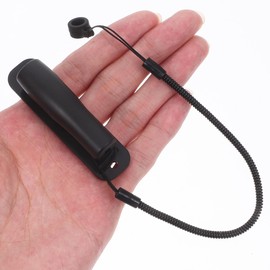 ARTIBETTER 2Pcs Black Stylus Pen Lanyard with Adhesive Holder, Anti-Lost Spring Rope for Pens, Pencils, and Touchscreen Devices, Elastic Cord with 6Mm Silicone Ring for Office, School, and Counter Use