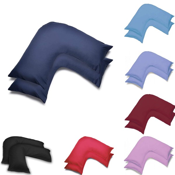 US Fabrics Pack Of Two Orthopedic V Shaped Pillow Case