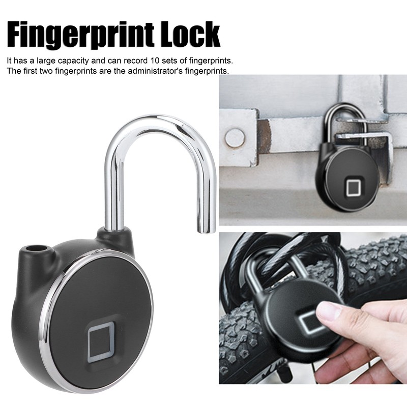 Bluetooth Fingerprint Padlock with Capacitive Touching Sensor for Home Cabinets