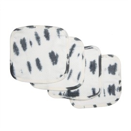 Woombie Kaia Papaya Multi-Use Organic Air Wrap Washcloths, Pack of 4 - Quick Dry and Ultra Absorbent for The Beach, Pool, Bathtime, and More - Gray/White, 8in x 8in