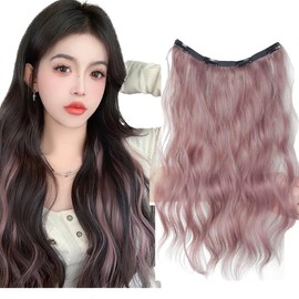 VEVE & MIKI Hair Extension, Fluffy Curly Hair Extension, Long, 19.7 inches (50 cm), Easy to Install, Straight, Smooth Color, Festival, Gradient, One Touch, Partial Wig, Point Wig, Dance, Hair