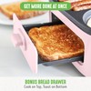 GreenLife 3-in-1 Breakfast Maker Station, Healthy Ceramic Nonstick Dual Griddles