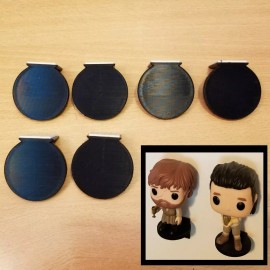 DJRV 6 Pack Black Small no Nail Adhesive Wall Display shelf for figurine Funko Pops!