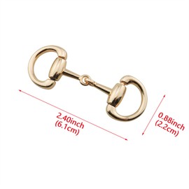 HJGarden 3 Pairs Gold Multifunction Horseshoe Style Hook and Eye Cloak Clasp Sew On Fasteners, Gold, 2.4in