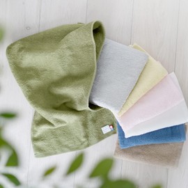 [oruta] Imabari Face Towel, Certified Natural, Imabari Towel Set, Made in Japan, Thin, Water Absorbent, Quick Drying, Room Drying, 100% Cotton (Set of 10, Beige)