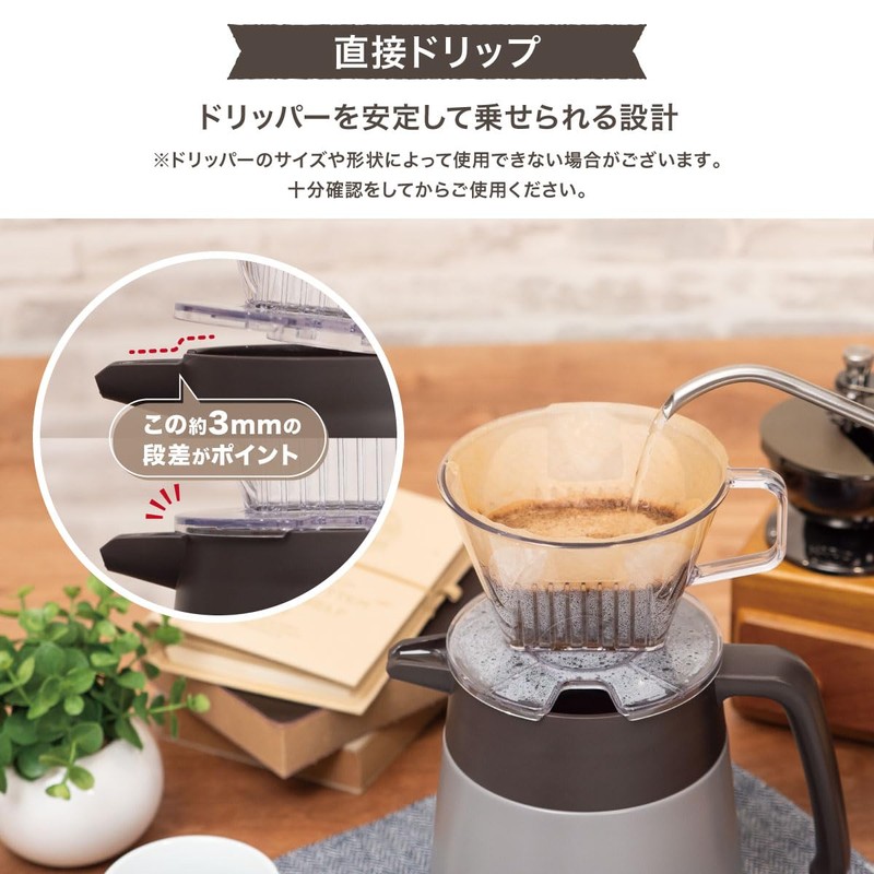 Atlas ACS-653ASH Coffee Server, Tabletop Pot, Thermal Pot, 22.9 fl