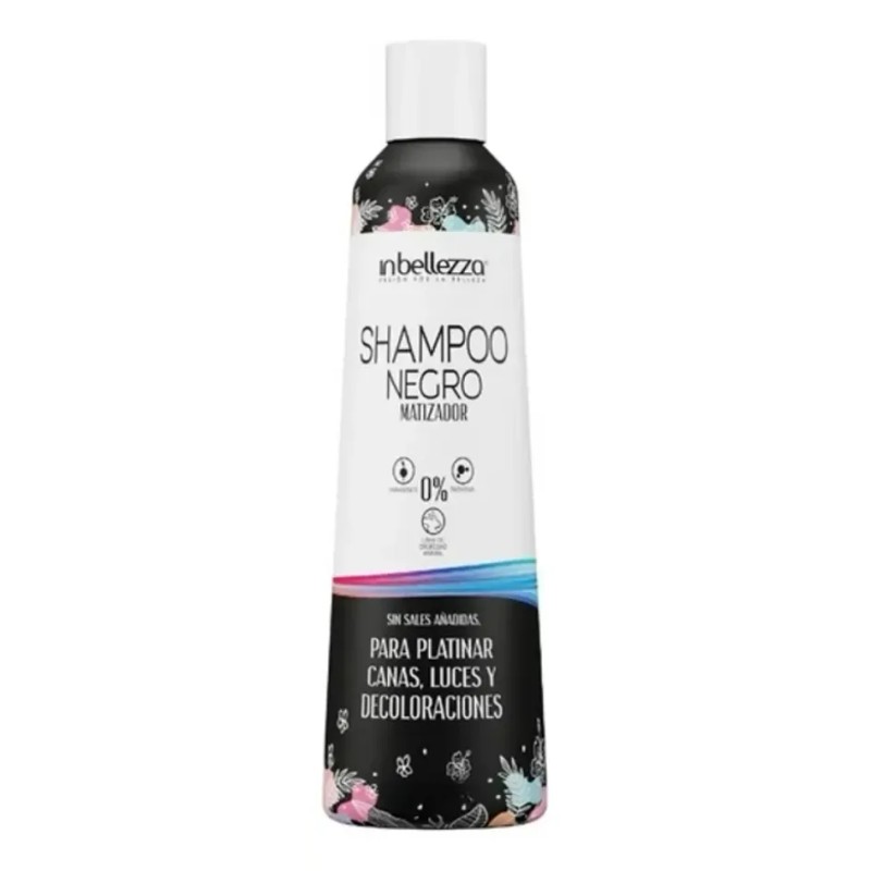 Shampoo Negro Matizador Inbellezza 300g Canas Y Decoloración