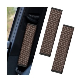 Mandark 2PCS Car Seat Belt Cover, Soft Automotive Safety Belt Shoulder Harness Pad Cushion, Comfortable Vehicle Seatbelt Shoulder Neck Protector, Universal for RV, SUV, Truck (Coffee)