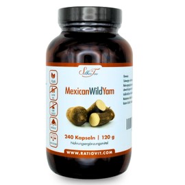 Silbertau Mexican Wild Yam Wurzel Kur C 240 vegane Kapseln C reines Yamswurzelpulver C kein Extrakt C ohne Zusatzstoffe C Dioscorea villosa C glutenfrei & laktosefrei