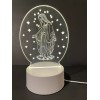 Unbranded 3D Virgin Mary 8” LED Lamp With USB Plug