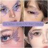 SHUBEIEUMI Face Jewels, Butterfly Temporary Tattoos for Women Girls, Stick