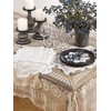 SARO LIFESTYLE 869 Crochet Tablecloths, 54-Inch, Square, White