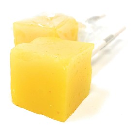 Hard Candy Cube Lollipop Suckers: Individually Wrapped Flavored Sucker Pack by Espeez - Old Fashioned Square Party Pops in Bulk - Banana, 48 Count
