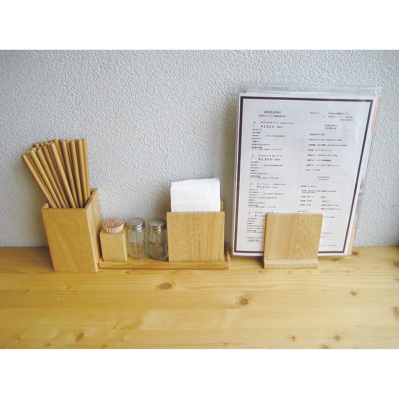 SC Wood Napkin & Menu Stand 15278 Natural