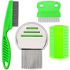 4 Pack Flea Lice Comb, Stainless Steel Dog Cat Grooming