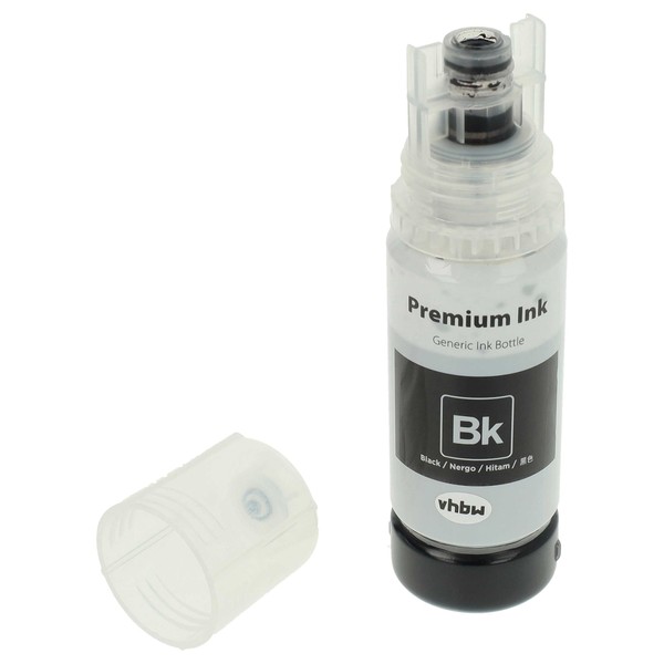 vhbw Refill Ink Dye Black Compatible with Epson EcoTank ET-2700,