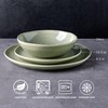 AmorArc Ceramic Dinnerware Sets,Handmade Reactive Glaze Plates and Bowls Set,Highly