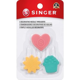 SINGER Entrechadores decorativos de aguja de plástico, 3 unidades (7340)