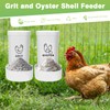 2 Pack Chicken Oyster Shell Feeder, Grit Feeder with Lid,